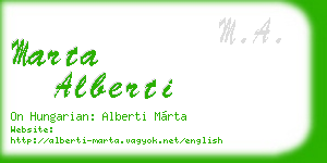 marta alberti business card